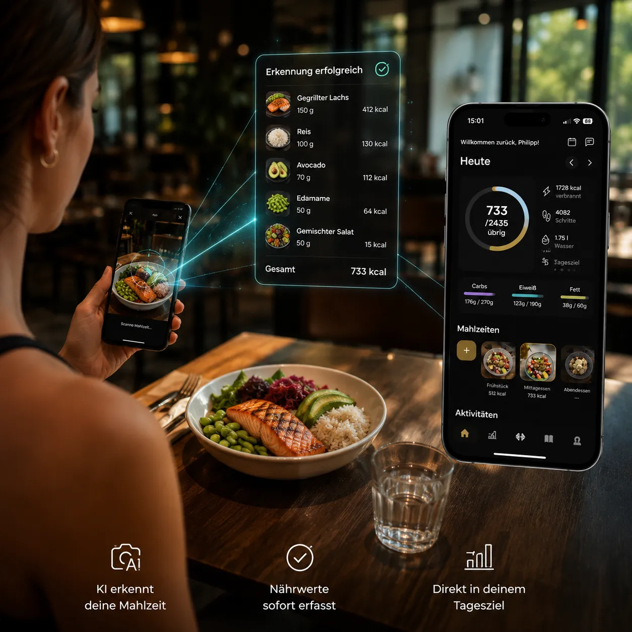 GoStrong App: Kalorien- und Trainingstracking auf zwei Smartphones