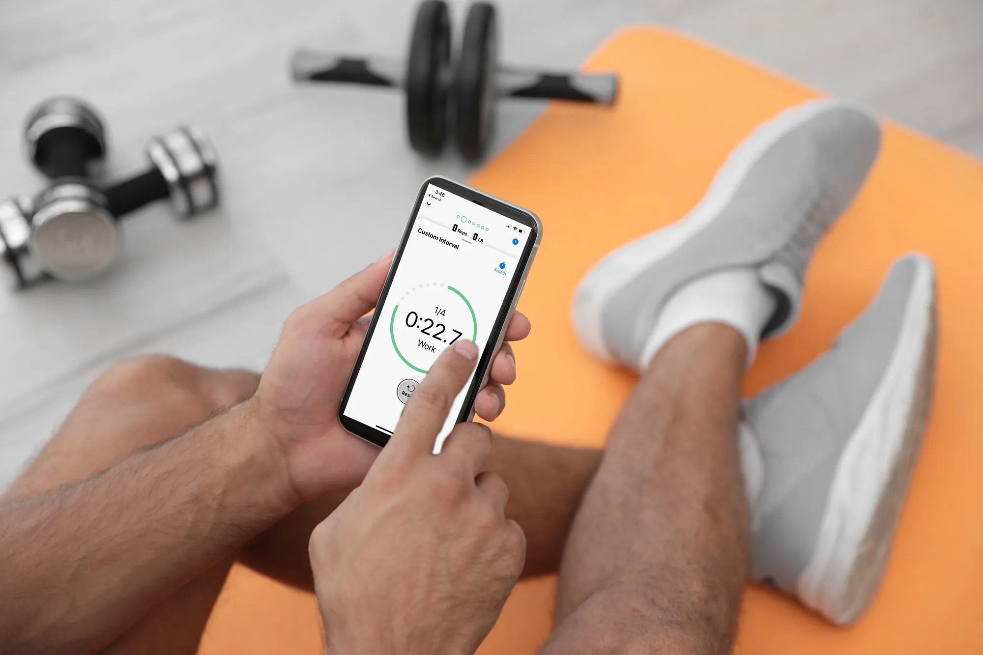 GoStrong App: Übungen mit Namen, Sätzen und Wiederholungen