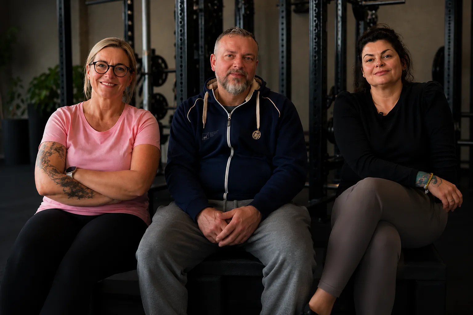Natalie, Frank und Ernestine im GoStrong Trainingsraum